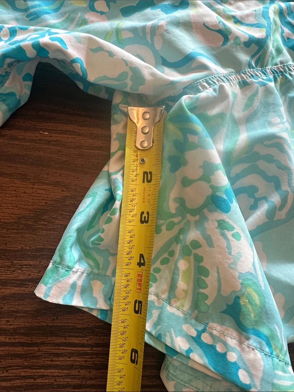 Lilly Pulitzer Turquoise, Aqua & White Printed Swim Shorts